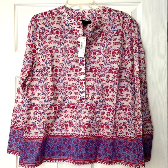 JCrew NWT flower print blouse - Picture 1 of 7